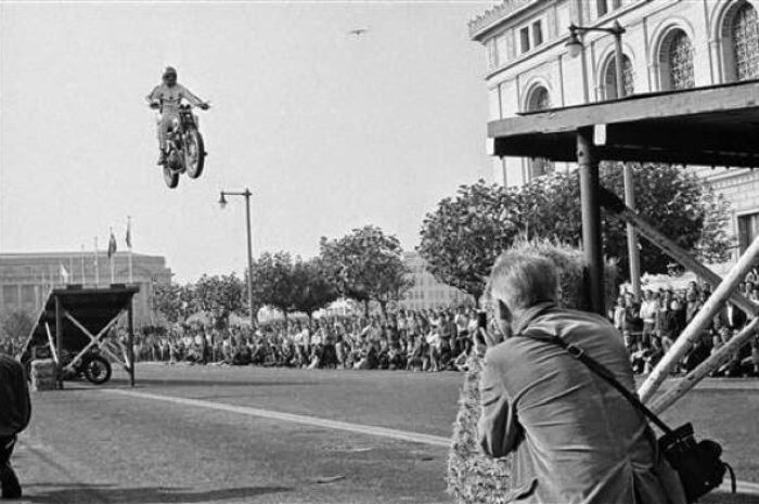 Evel Knievel Jumps Into the Sunset
